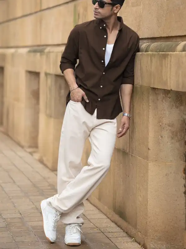 Buy Brown Shirts for Men Online in India | Myntra