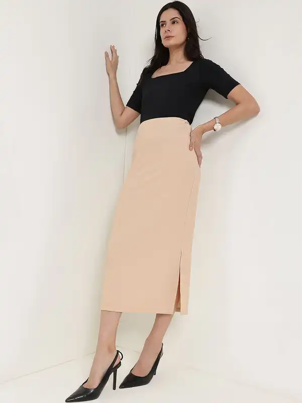 Knee Length Pencil Skirt Dress Online India Buy Floral White Pencil Skirt  Dress Designer Ethnic Under