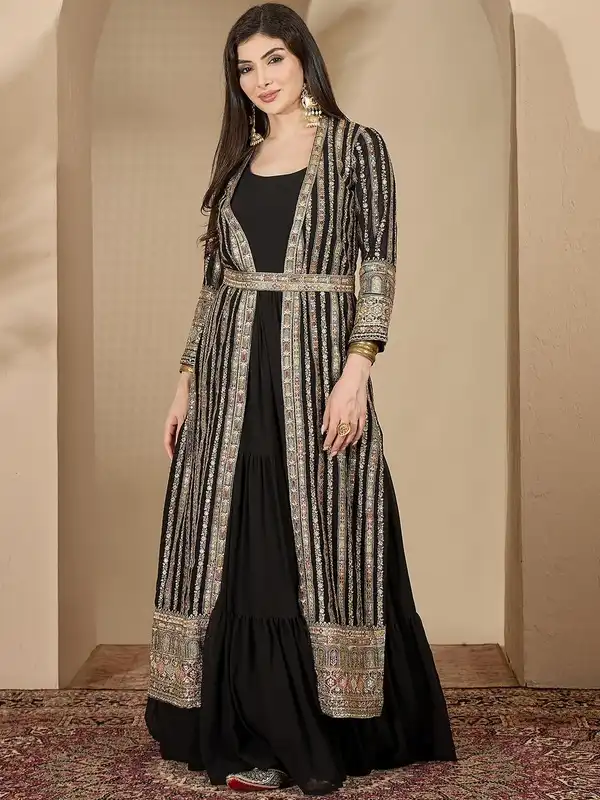 chinese dress ladies LONG PLAID JACKET DRESS  BANGER BOUTIQUE