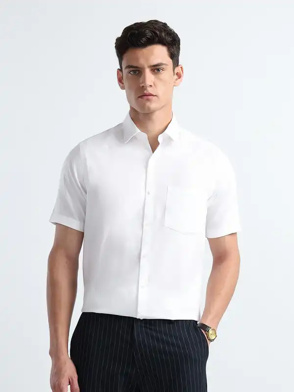 arrow white dress shirts Buy Arrow Newyork Satin Stretch Slim Fit Shirt