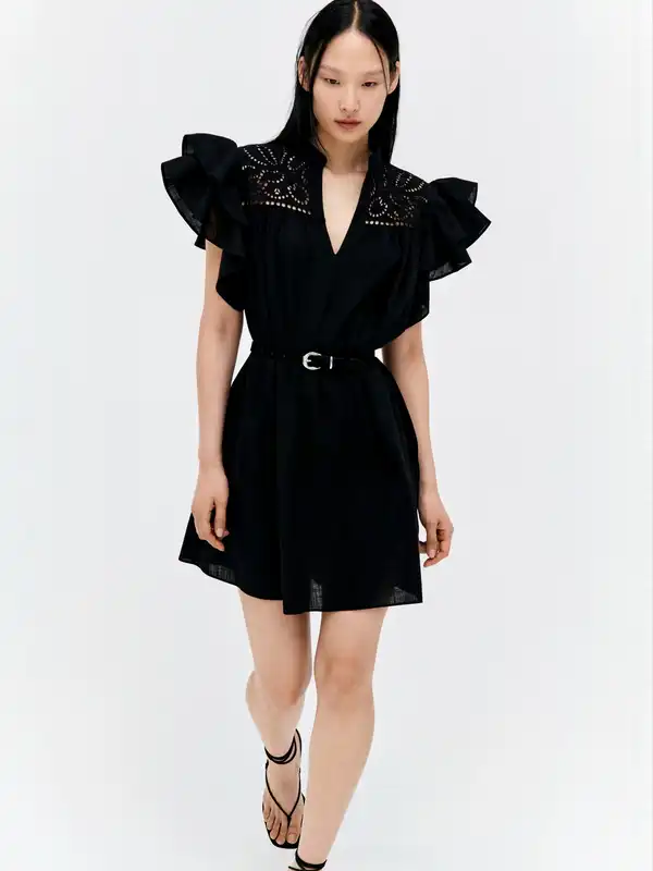 H M Black Solid Dress - Buy H M Black Solid Dress online in India