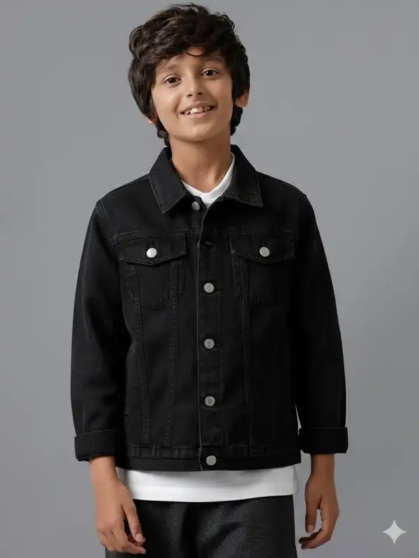ONLY fitted denim jacket & flared jeans set in indigo