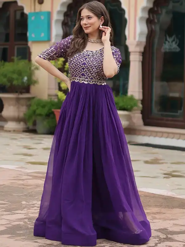 sachin and babi light blue dress Purple Gold Mardi Gras 'Take Me Home' Cher Dress