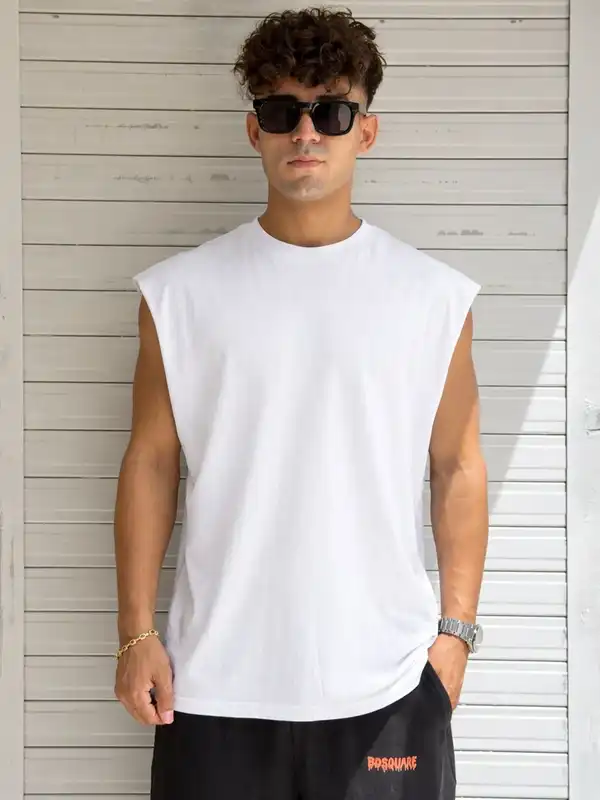 Tank Top Men White - Buy Tank Top Men White online in India