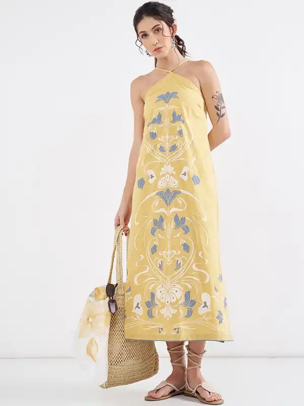green emerald velvet dress Floral Printed Long Dress: Modern Indian Gown by Raas USA