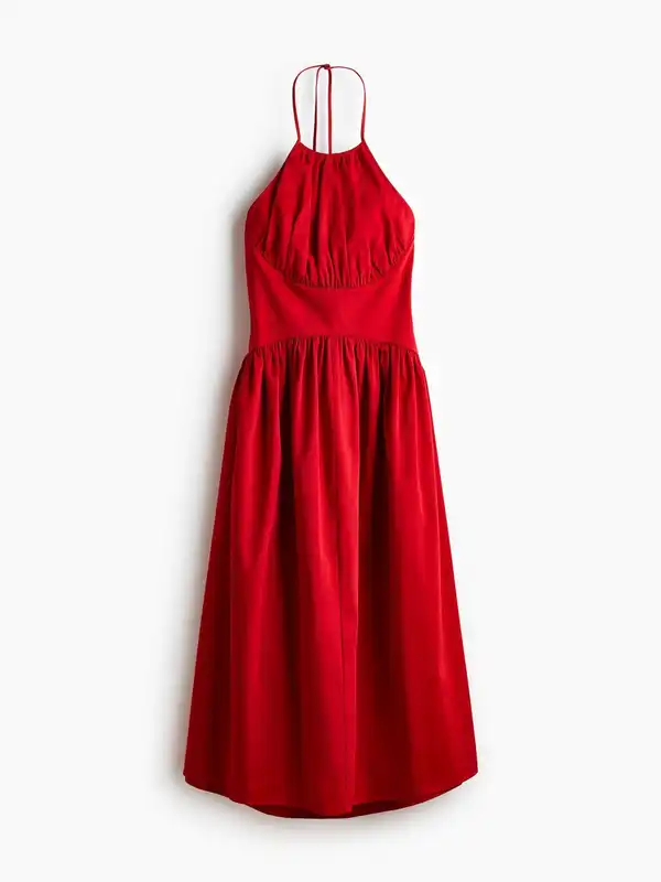 strapless open back dress Vintage 90's No Boundaries Floral Fit and Flare Dress – CobbleStore Vintage