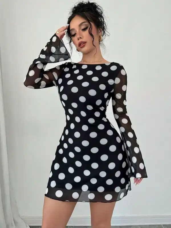 sachin and babi light blue dress Zapaka Women Strapless Graduation Dress A Line White Black Polka Dot  Holiday Dress  ZAPAKA UK