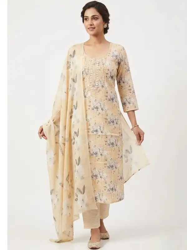 Buy Cotton Dress Materials Online at Best Price | Myntra