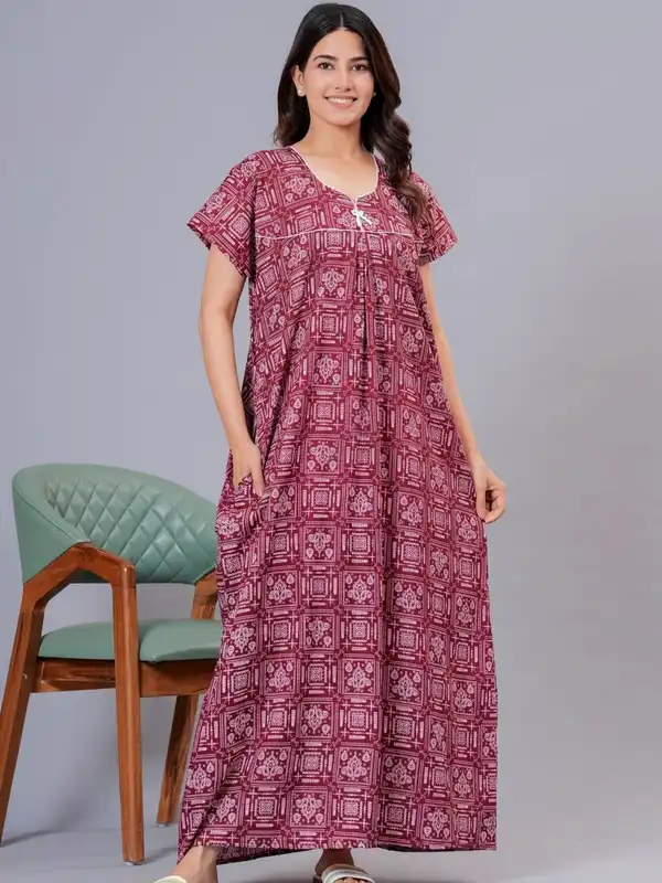 Cotton Maxi Nightdresses - Buy Cotton Maxi Nightdresses online in India
