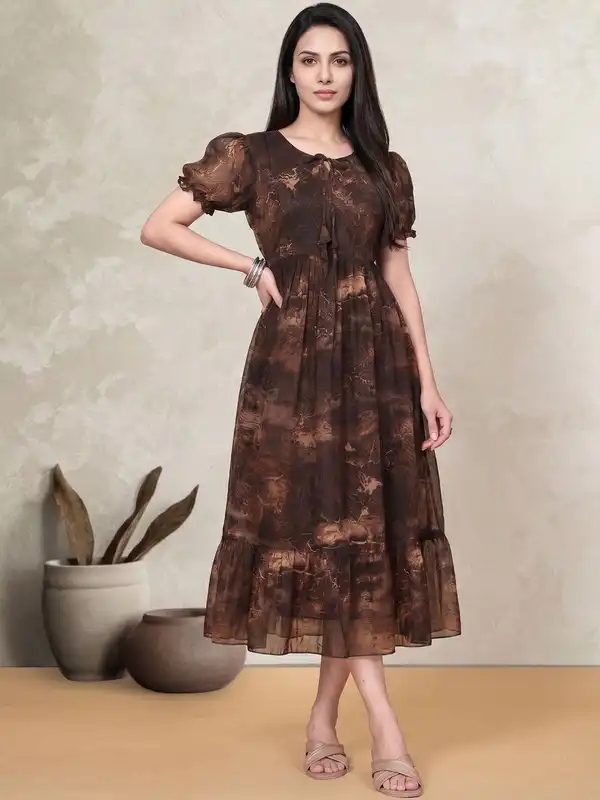Brown Dress - Buy Brown Dress online in India
