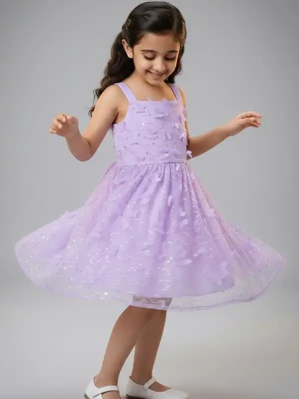 Purple Embellished Fit And Flare Dress - Buy Purple Embellished Fit And Flare  Dress online in India