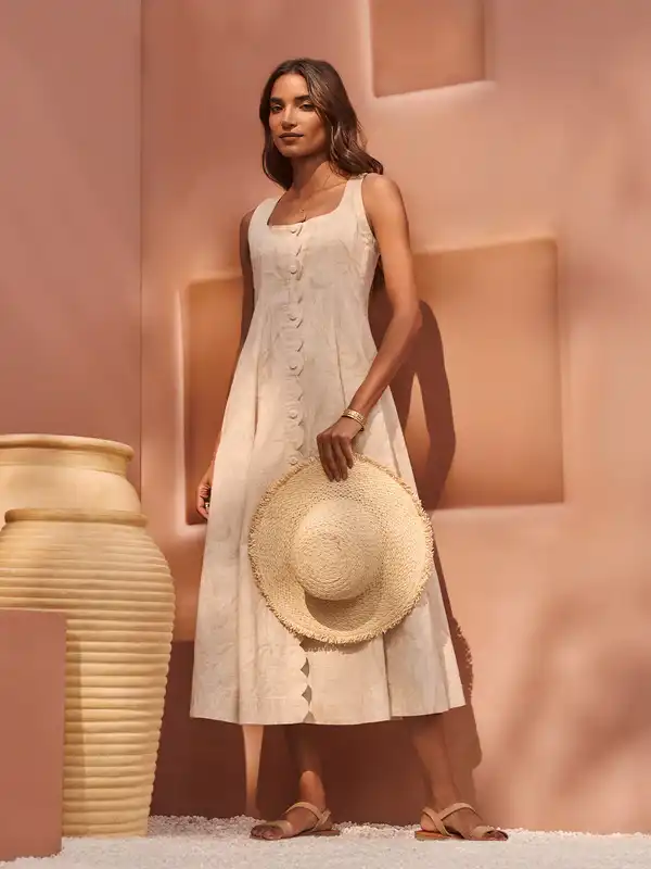 white christmas dresses Pink Printed Dress | Harmony Hues Collection main image 0