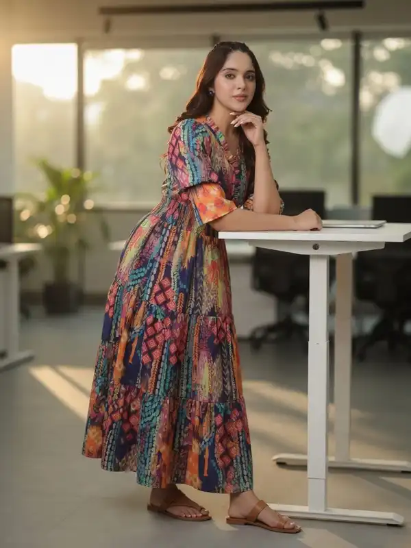 Rain Rainbow Three Quarter Sleeves Dresses - Buy Rain Rainbow Three Quarter Sleeves  Dresses online in India
