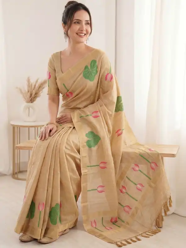 Buy Zari Saree Online in India | Myntra