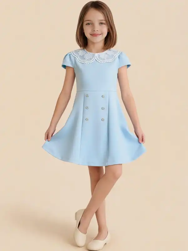 chinese dress ladies Tommy Hilfiger Women's Long Sleeve Collared Peter Pan Shift Mini Dress, Sky  Captain/Ivory, 0 at Amazon Women's Clothing store