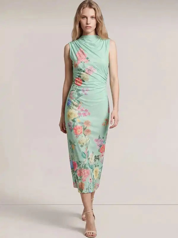 forever 21 long green dress Dresses Satin dress