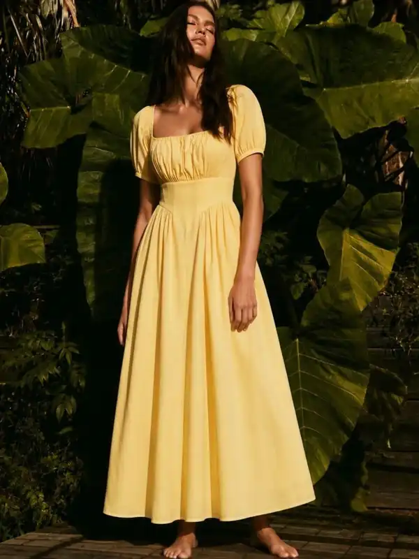 All About You Women Mustard Yellow Printed A Line Dress