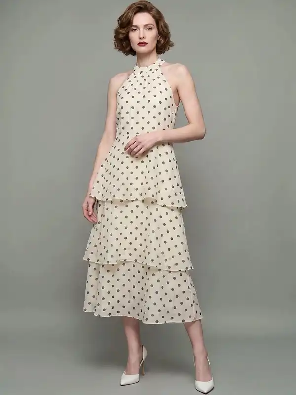 polka dot halter dress forever 21 White Dresses Jessy