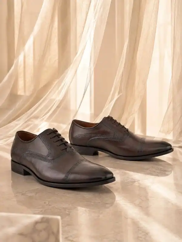 cream colored men's dress shoes Oxford Beige Color Formal Beige Wholecut Shoes Hockerty decorate your daily times Color:Sage Green(Pre-Sale30days) beige shoes men outfit maternity-2 Andrea & Leo WL018