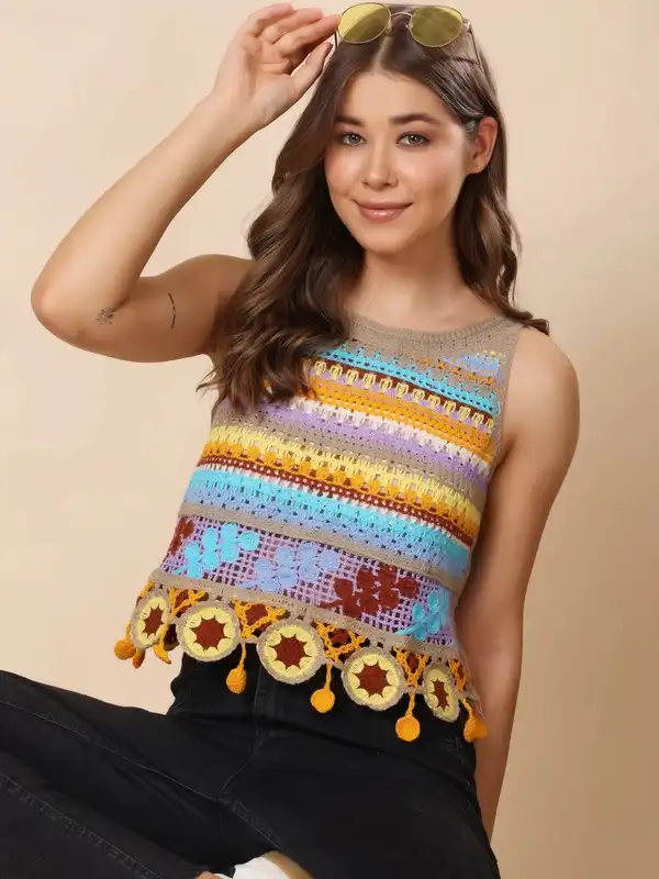 クロシェ　クランベリー　3-4y Dressberry Crochet Tops - Buy Dressberry Crochet Tops online in India