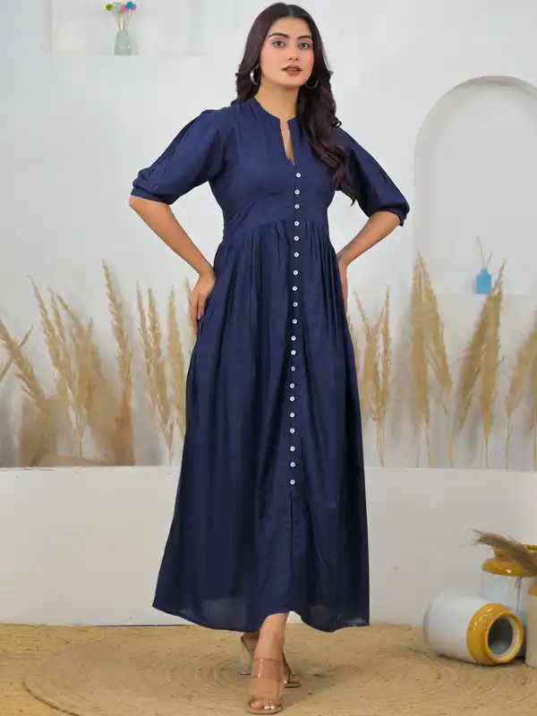 sachin and babi light blue dress Myntra dresses PSD, High Quality Free PSD Templates for Download main image 1