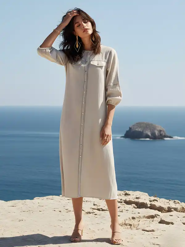 cotton linen dresses online india Buy Women Cotton Linen Dresses Linen Midi Dress Long Dress Soft Loose  Casual Oversized Linen Robes Customized Plus Size Clothing N150 Online in  India