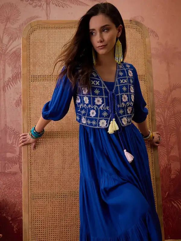 maxi dress with denim jacket online india Women Dresses Size Alpha:UK-XXXL Swatch:#262626 Blue Denim Mini Dress Maxi skirt