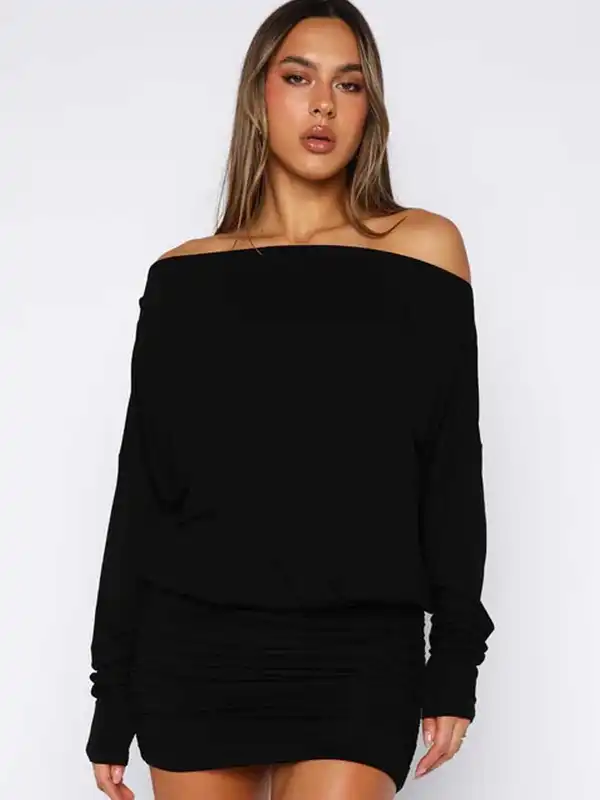 princess polly baby blue dress Black Women Dresses Off Shoulder