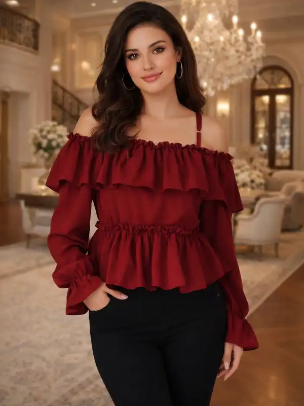 Red Off Shoulder Top - Buy Red Off Shoulder Top online in India