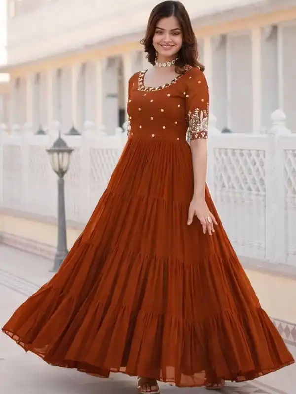 rust embroidered dress Elegant Off Shoulder Satin A-line Wedding Dress Black main image 0