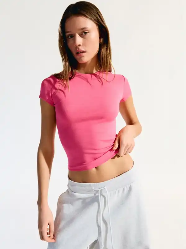 strapless open back dress BERSHKA. Tm fluid pink blazer  Hibuy market