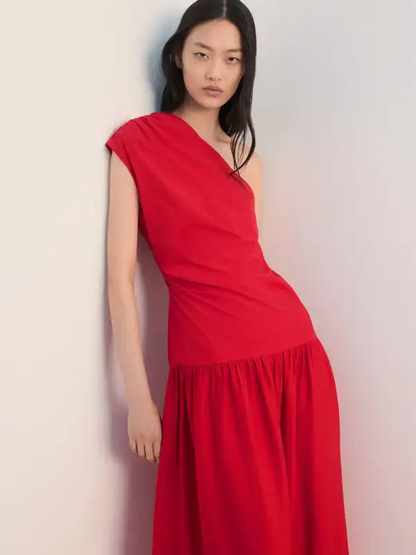 Mango Red Casual Dress - Buy Mango Red Casual Dress online in India