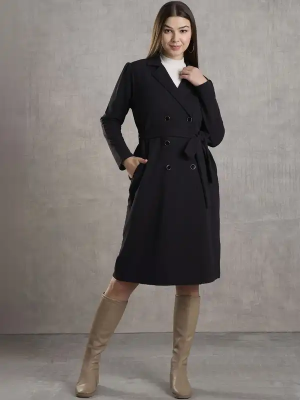 Women Black Long Coats - Buy Women Black Long Coats online in India