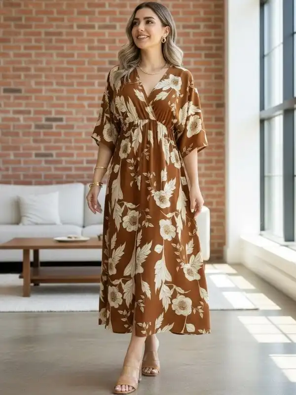 white christmas dresses Casual Wear Midi Dress | Printed Dress | Cotton | Shirt-dress