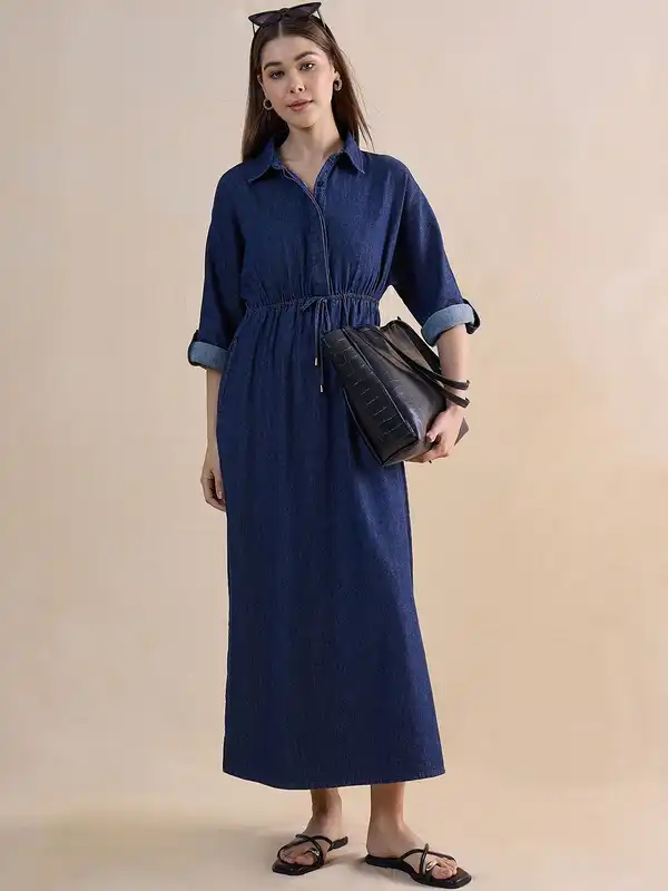 Long Denim Dress Women - Buy Long Denim Dress Women online in India