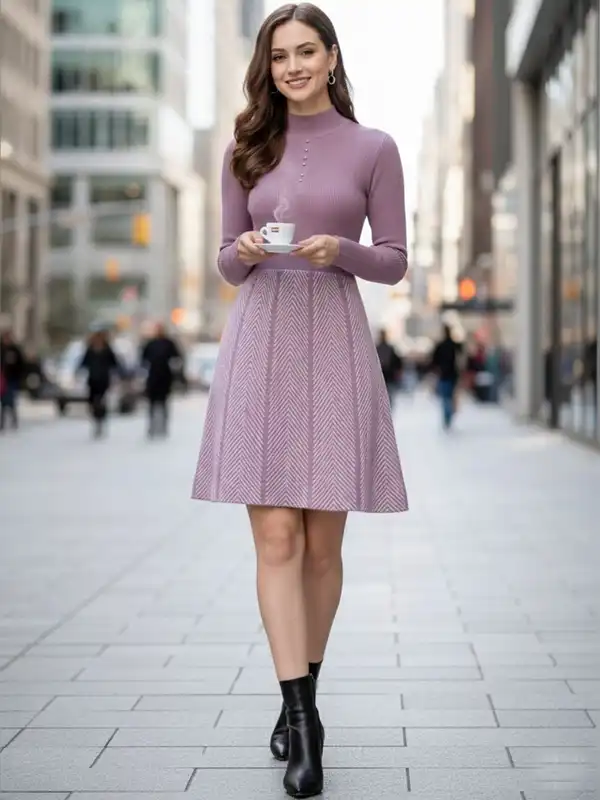 chinese dress ladies Cinnamon Merino Wool Dress | Fall 24 | Collection: Folktale