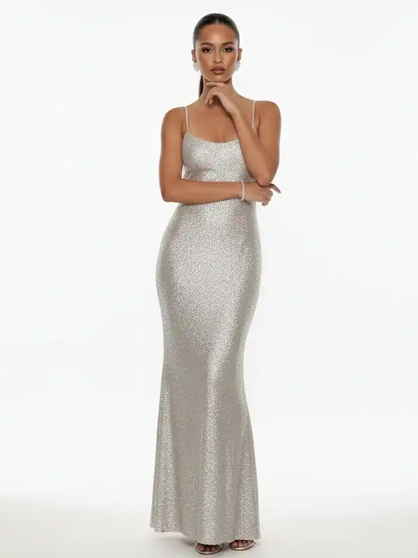 silver sequin dress online india Sequin Silver Dress