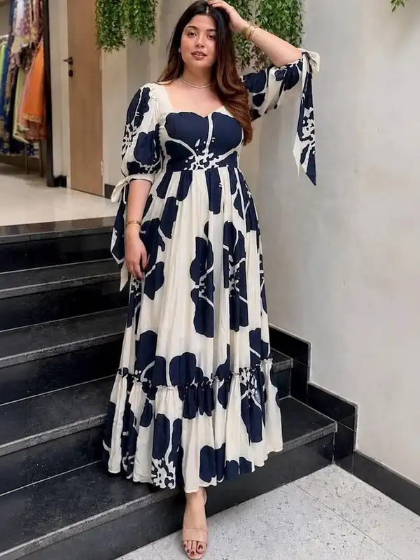 bohemian dress for women Elegant line silhouette Ankle Bohemian Dresses & Skirts -