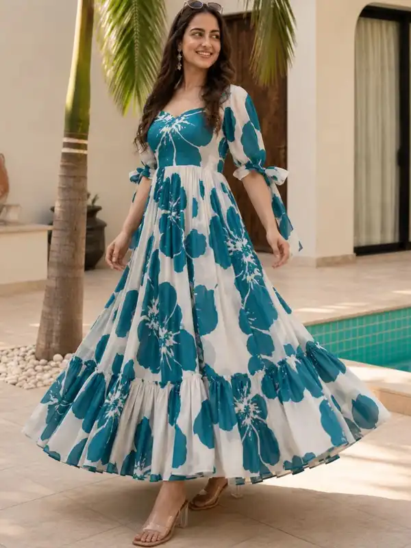 elie saab casual dresses Look 49 The sheath dress in OTHER: CRM PALM TREES Color:Yellow-Floral Osfvnoxv Juniors Plus Size