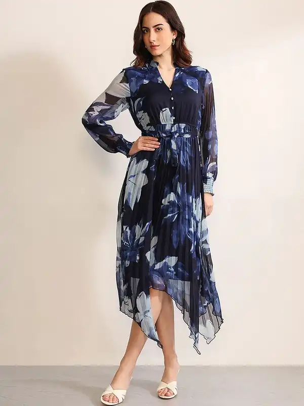 global desi blue maxi dress Buy Global Desi Women Blue Printed Maxi Dress - Dresses for Women 7287395