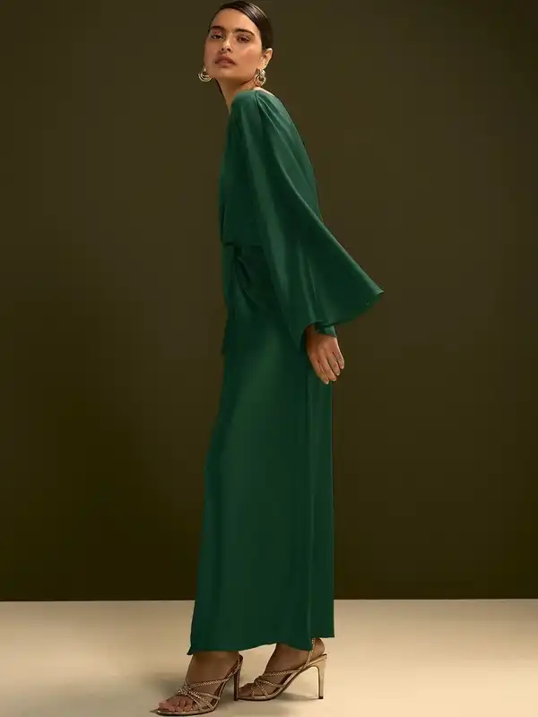 Long Green Maxi Dresses With Sleeves Green Party Maxi Dress Buy Green Party Maxi Dress Online