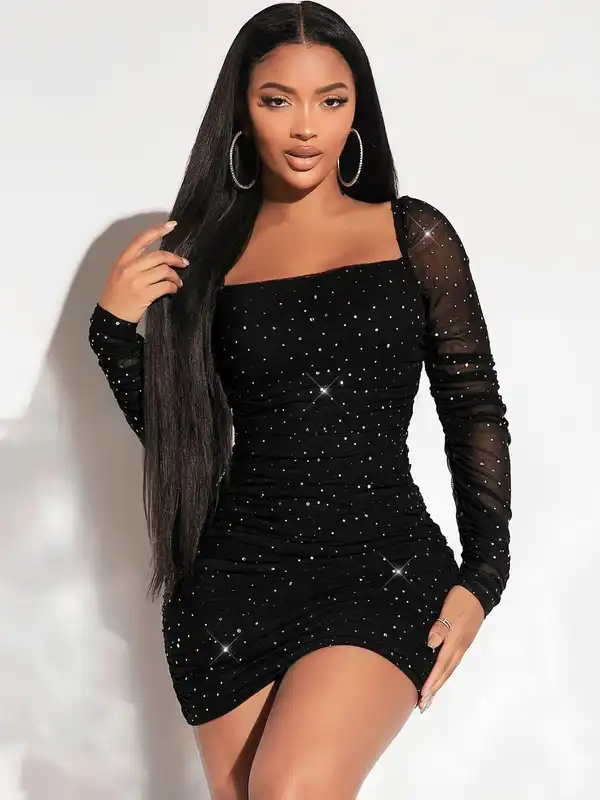 bodycon dress boutiques online Boutique Sequin Sequin Mesh Shop Sequin Bodycon Dresses For Women Glam Partywear Myntra Size:UK12 Oh La La Beret x-season: Alex Evenings Bella Sequin