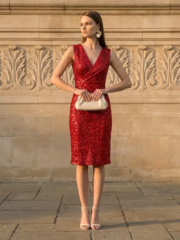 red sequin dress india Buy Marilyn Red Sequin Dress 1950s Style Costume Online in India