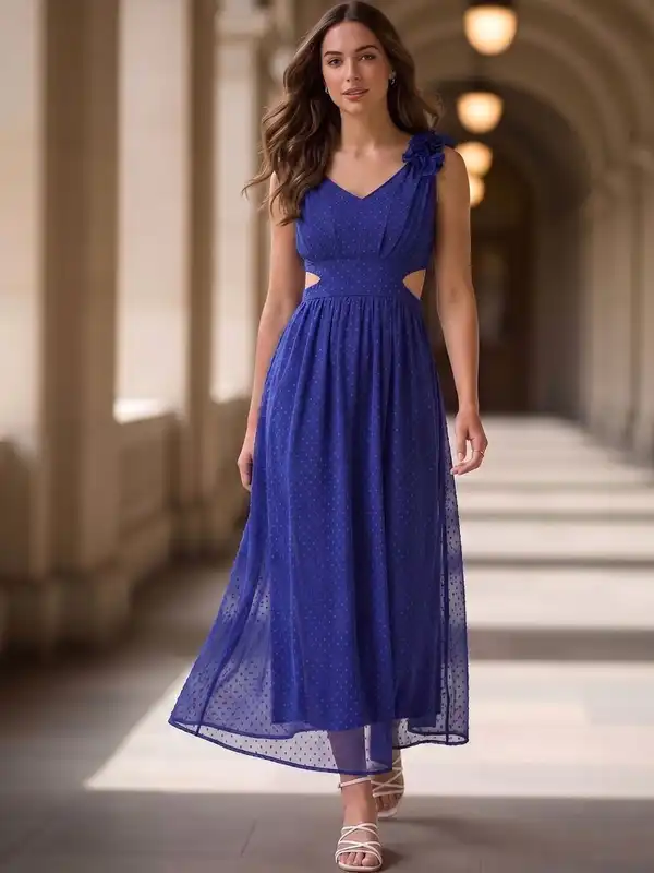 long dresses with slits up the side india Teal Long Dress with Slit: Modern Indian Gown by Raas S / Teal