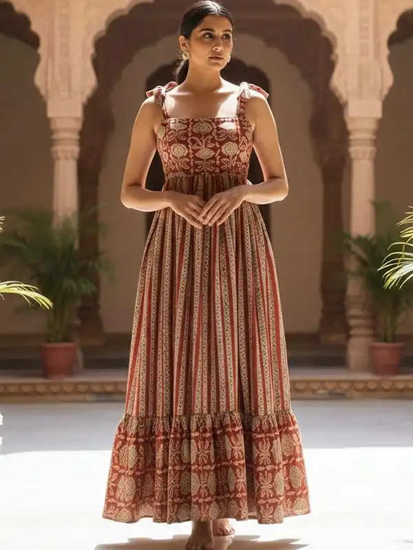 maxi dresses for women myntra Buy NAVYAAZRI Print V-Neck A-Line Maxi Dress - Dresses for Women 40633034