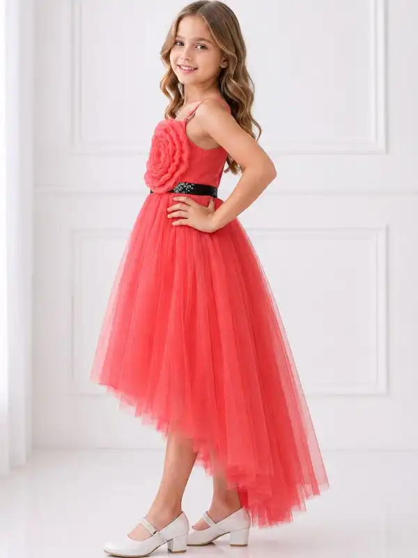 childrens party dresses online india Buy Blush Pink Birthday Baby Girl Gown, First Year Birthday Party Dress, Gown With Train for Baby, Gorgeous Fluffy Dress for Kids, Tutu Dress Online in India