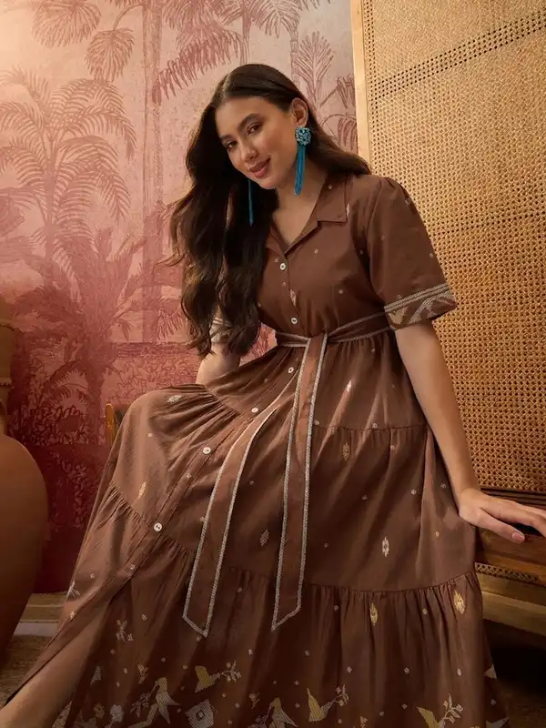 myntra a line dress Ladies Dresses Dresses Price History Of Pragudo Women Floral Printed A-line Midi long white flowy dresses style:A length: short dress
