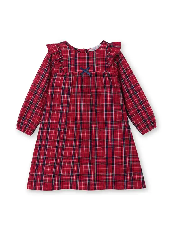 open lace back dress Heart Smocked Red Check Bishop Dress by Classic Whimsy - Girls Dresses