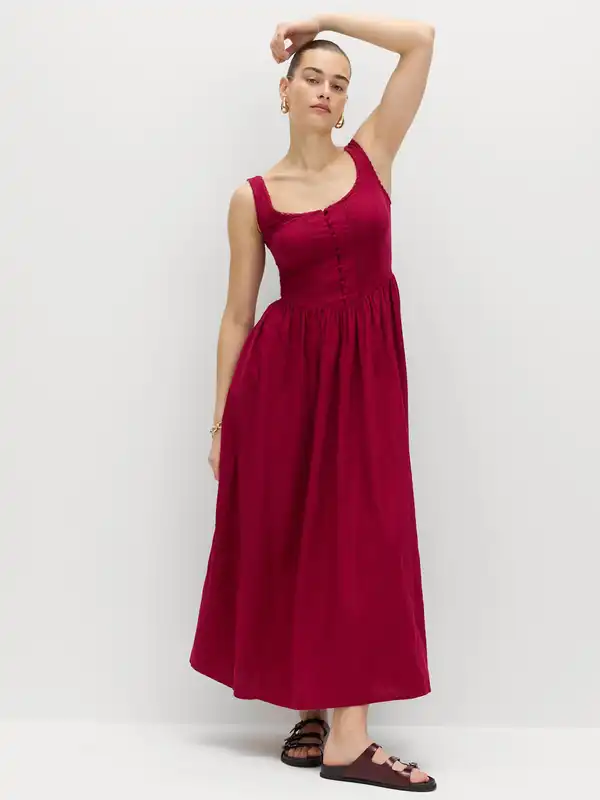 strapless open back dress Red Cable Knit Sweater Dress with Turtle Neck main image 1