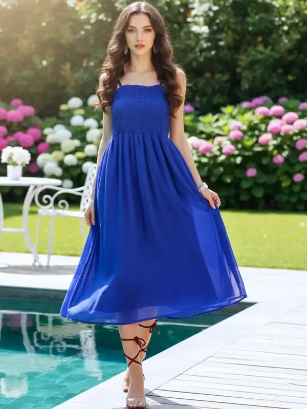 skater dress a line Fit & Flare Dress (White) main image 1